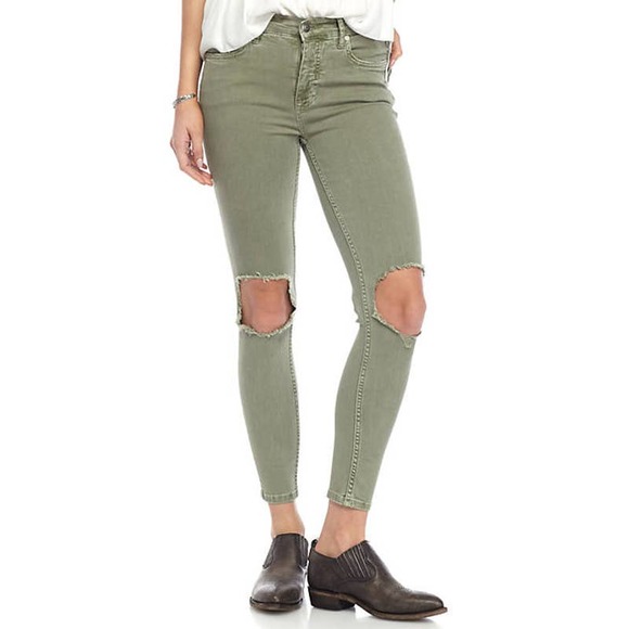 Free People Denim - Free People NEW High Rise Nwt Distressed Jeans 29